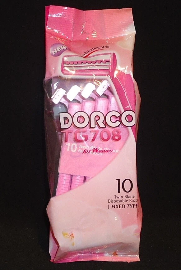 Navaja desechable Dorco TG708 8 unidades fijas de doble hoja para mujer paquete de 10/paquete total 80 Foto 2 de 4