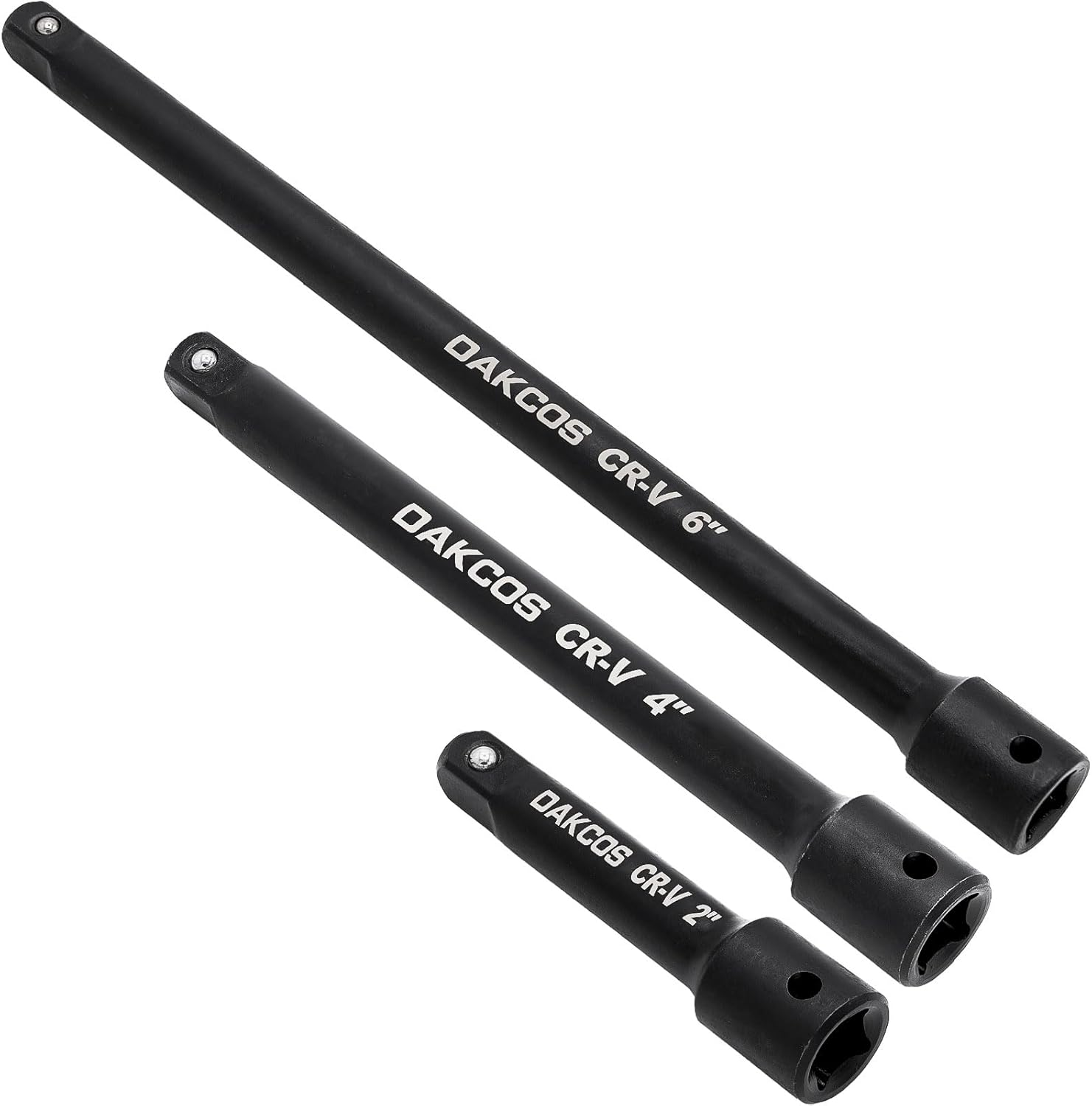 3-Piece 1/4-Inch Drive Impact Extension Bar Set with 3, 6, and 10-Inch Sockets