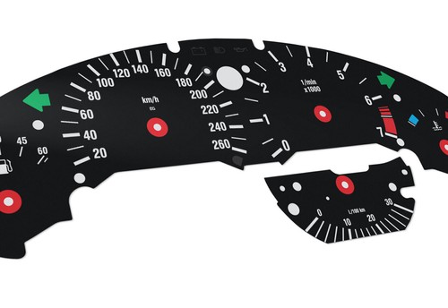 For BMW E36 260km/h - Speedometer Dials from MPH to Km/h Cluster Gauges - Picture 3 of 6