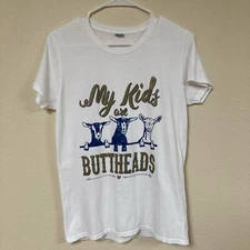 "My Kids are Buttheads" Woman’s T Shirt Goat Lovers White Short Sleeve