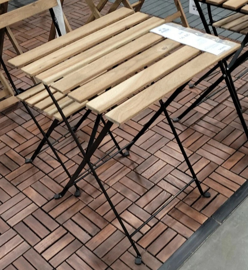 IKEA T RN Table outdoor Patio black light brown stained 21
