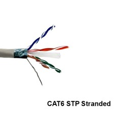 Kentek Gray 1000ft CAT6 STP Stranded Ethernet Bulk Cord 24AWG 550MHz Shielded