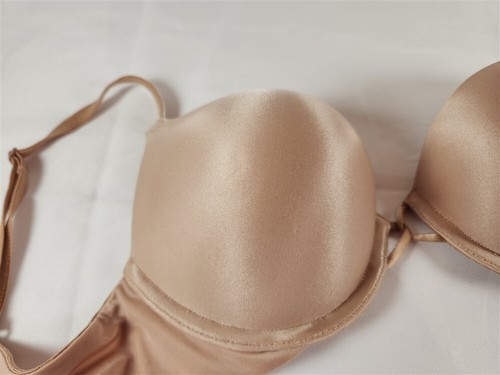 Victoria's Secret Miraculous Plunge Bra 34A Beige Nude Solid Pattern - Picture 3 of 11