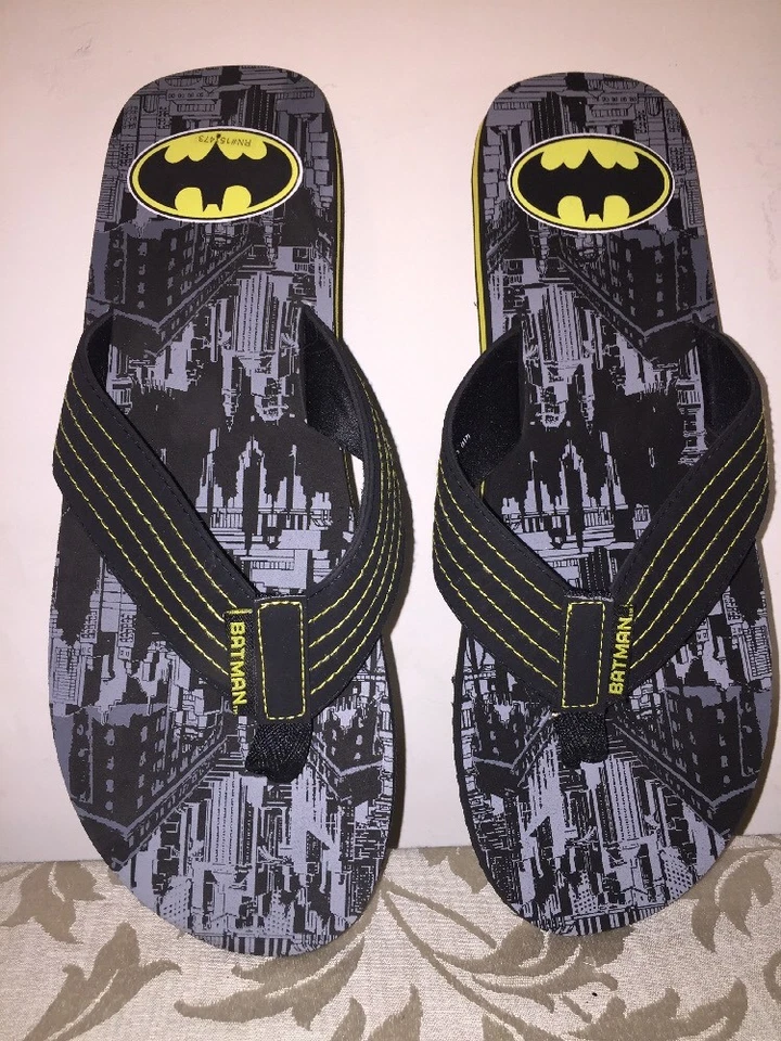 Sandalias de superhéroe Batman Gotham City DC COMICS zapatos chanclas para hombre talla 13 14 XL Foto 4 de 4