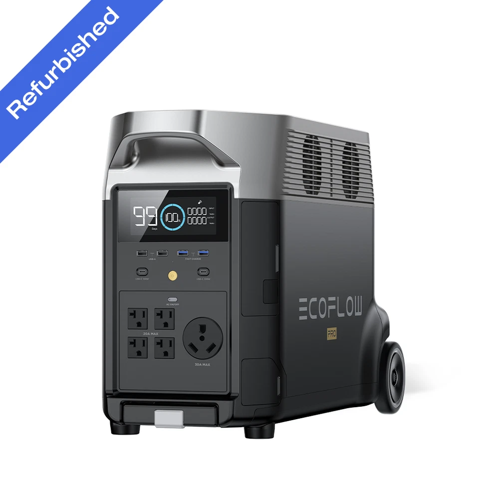 Generador Central Eléctrica EcoFlow DELTA Pro 3600Wh Certificado Reacondicionado, LFP