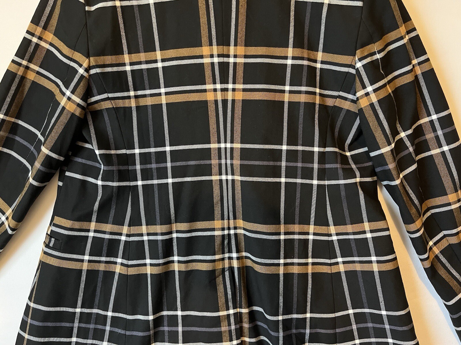 LOFT Outlet Plaid Single Button Lined Structured … - image 9