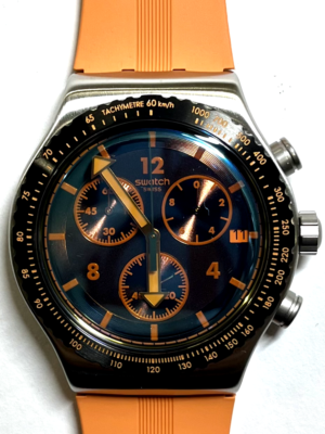 Swatch TANGERINE TIGER YVS529 Unisex Adults Swiss Made FROM JAPAN