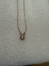 14K Rose Gold Jennifer Fisher Jewelry Small Gothic Letter Necklace