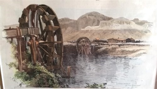 FRONTIER COLORADO 1886 DRUCK BEWÄSSERUNG HARPERS WÖCHENTLICH CHARLES GRAHAM GERAHMT CO - Bild 3 von 5