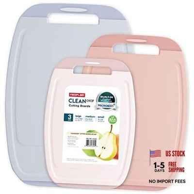 Microban Protection Cutting Board - 3 Piece Set - Stain & 3pc Set - Pastel