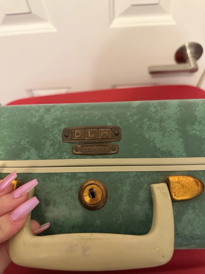 Samsonite Vintage Green Hard Shell Suitcase - Image 4 of 4