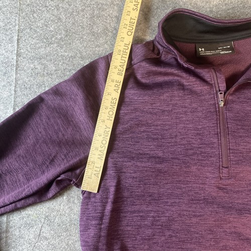 Under Armour Cold Gear Herren M Pullover Lila Quarter Zip Langarm - Bild 6 von 12
