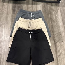All In Motion Quick Dry Cargo Shorts For Boys Size Large 10/12 Set Of 3