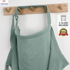 Blissful Diary Muslin Nursing Cover for Breastfeeding, Breathable Breastfeeding