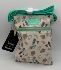 Loungefly Disney Chip 'N’ Dale Acorn Juniors' Passport Crossbody Bag NEW