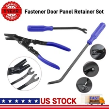 Auto Trim Clip Remover Tool Removal Pliers Fastener Door Panel Retainer Set 3PCS