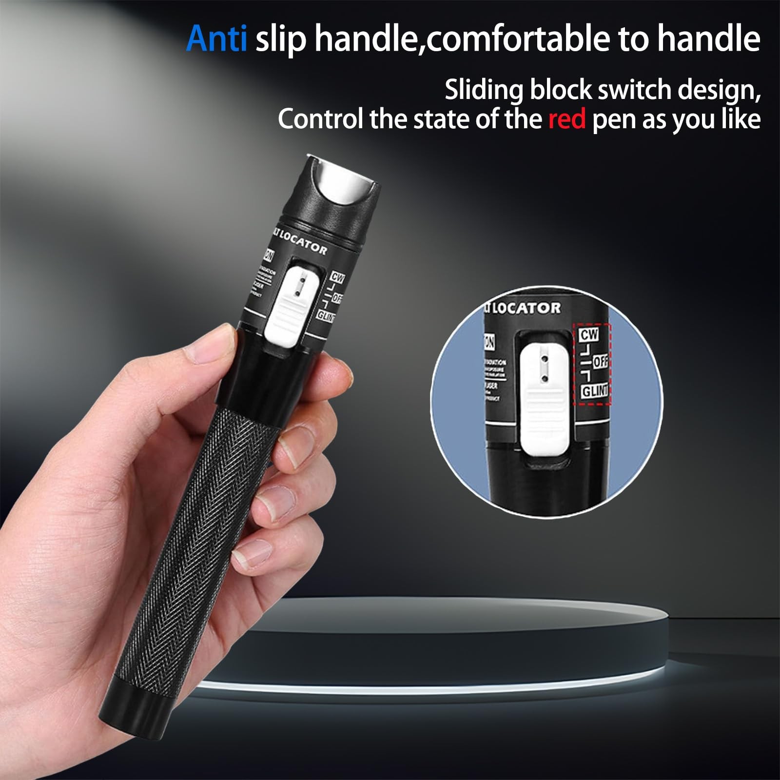 Fiber Visual Fault Locator, 80MW 80KM VFL Fiber Optic Cable Tester Meter Fiber R