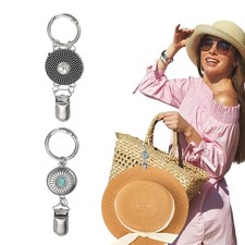 2Pcs Hat Clip for Travel on Bag, Bag Backpack Hat Holder, Dot  Oval