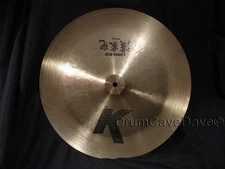 17" K ZILDJIAN CHINA BOY cymbal, BLOCK LETTER, EXCELLENT, DEMO VIDEO!