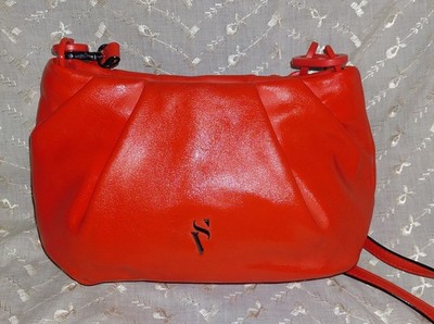 Simply Vera Wang Vegan Leather Orange Purse - Shoulder Strap & Handle  11 x 6''