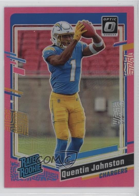 2023 Panini Donruss Optic Rated Rookie Pink Prizm Quentin Johnston #265 7l6