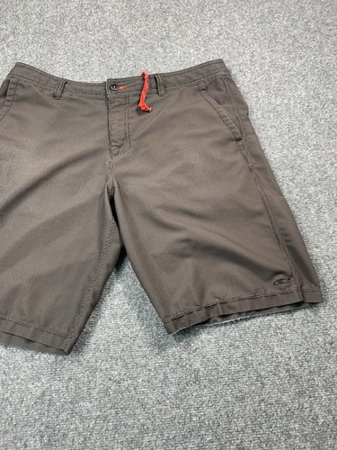 O"Neill Hybrid Shorts Mens 34 Brown Striped Pockets Casual Outdoors - Picture 4 of 20