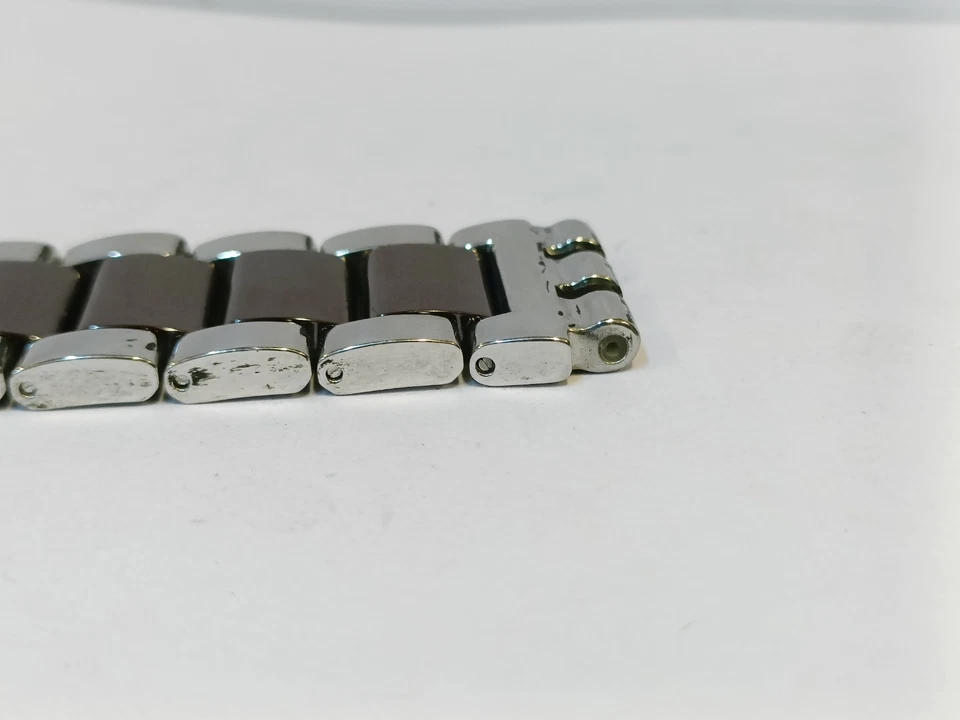 BANDA USADA CORREA MUESTRA ACERO INOXIDABLE Y CERÁMICA BANDA ANCHO 19,MM Foto 4 de 4