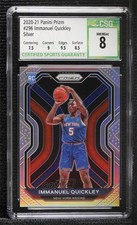 2020-21 Panini Prizm Silver Prizm Immanuel Quickley #296 CSG 8 0sf1