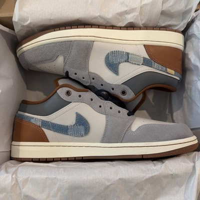 New Nike Air Jordan 1 Low SE Phantom/Coconut Milk/Star Blue FZ5042-041 Sz 11.5