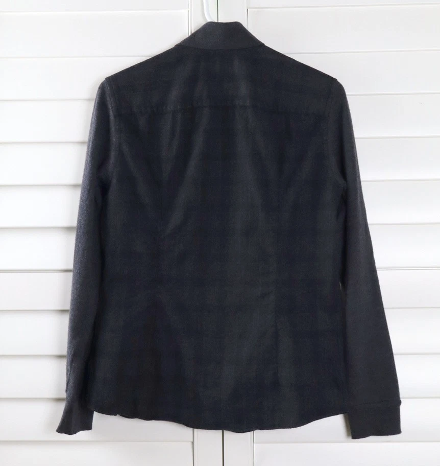 Camisa Top SALVATORE FERRAGAMO Italia $790 Para Hombres Sutil a Cuadros 100% Lana Talla Mediana Foto 4 de 4