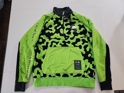 NWT Nike Sportswear NYC Parks Half-Zip Pullover Jacket Green Black M