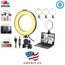 Compact & Lightweight LED Ring Light for Ultimate Video Conferencing Experience
