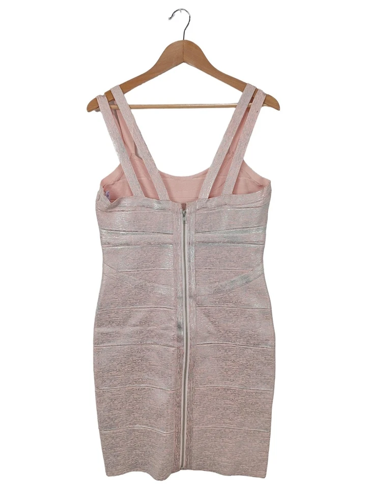 JS COLLECTIONS Vestido tipo overol Mujeres Vestido Talla EU 38 rosa-color plata - Imagen 2 de 4