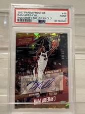 2017-18 Prestige Bam Adebayo Bonus Shots Signatures Crystal Gold #/10 Pop2