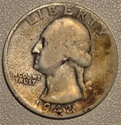 *ALBUM TONING* 1942-S Washington Quarter 90% Silver San Francisco