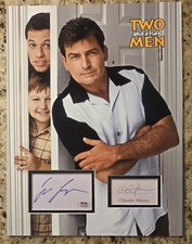 Two And Half Men Charlie Sheen And Jon Cryer 12x16 Custom Matte Signed Autograph
