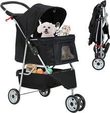 Best 3 Wheels Pet Stroller for Dog Stroller Cat Stroller, Lightweight and Foldab