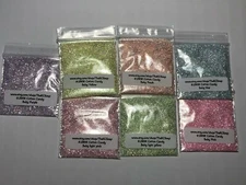 Iridescent Glitter 0.2mm COTTON CANDY SERIES purple yellow pink blue US Seller