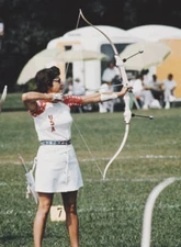 American archer Doreen Wilber of the United States team 1970s OLD PHOTO