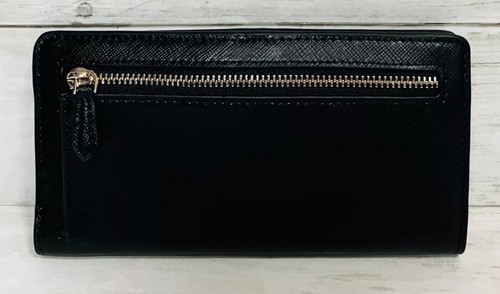NWT Kate Spade Jane Large Slim Bifold Wallet Saffiano Leather Black - Picture 6 of 8