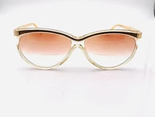 Vintage Eurospec GL-106 Brown Translucent Oval Sunglasses Italy FRAMES ONLY
