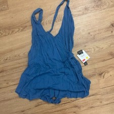 NEW O'NEILL Blue Cantina Romper Swim Cover-Up Beach Swim Pool Womens Small S