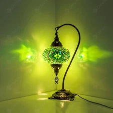 Turkish Moroccan Style Mosaic Multicolour Lamp Desk Table Lamp Light Large Globe