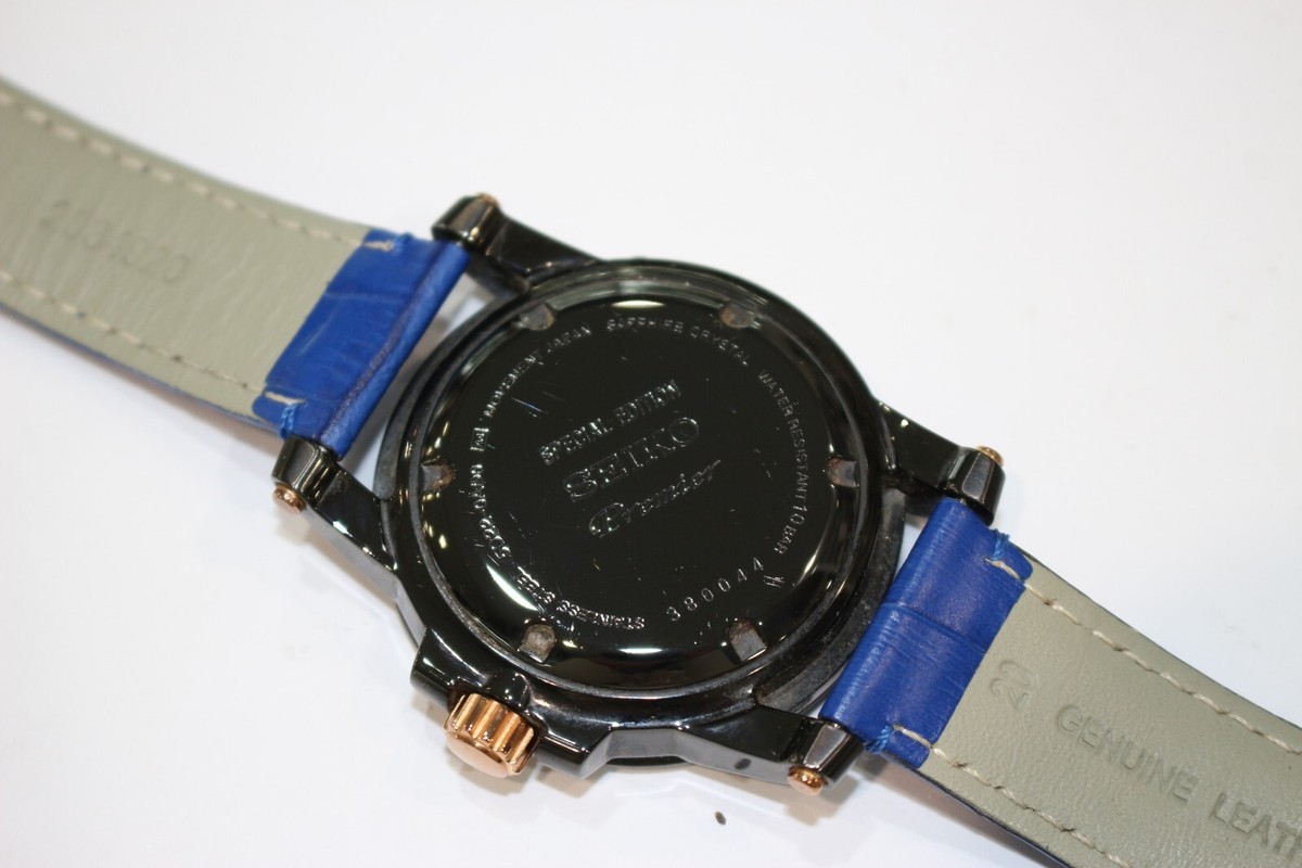 Seiko Premier KINETIC Direct Drive Watch Special Edition Blue 5D22