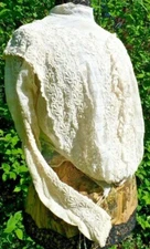 ANTIQUE EMBROIDERED TULLE LACE FANCY BLOUSE BODICE line S circa 1900