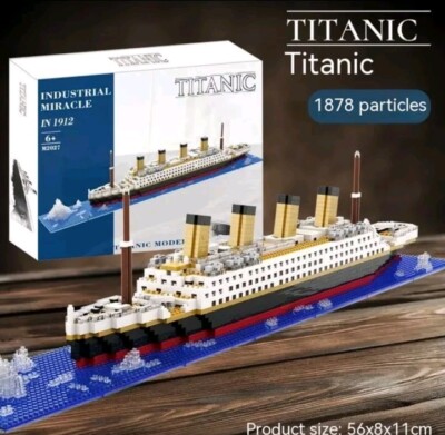 TITANIC MODEL BUILDING BLOCKS CONSTRUCTION KIT HISTORISCHES SCHIFF 1787 TEILE SET 