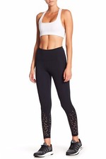 NEW Zella High Waisted Geometric Cutout Leggings - Black - Plus Size 3X
