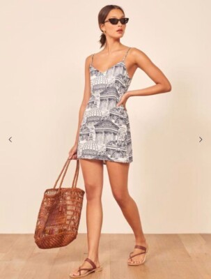 pinstripe linen dress Lisa Striped Linen Dress