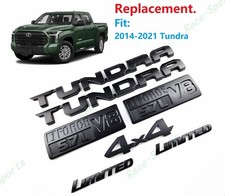 Puerta trasera Tundra Limited 5,7L I Force V8 negra mate emblema 4x4 Tundra 2014-2021