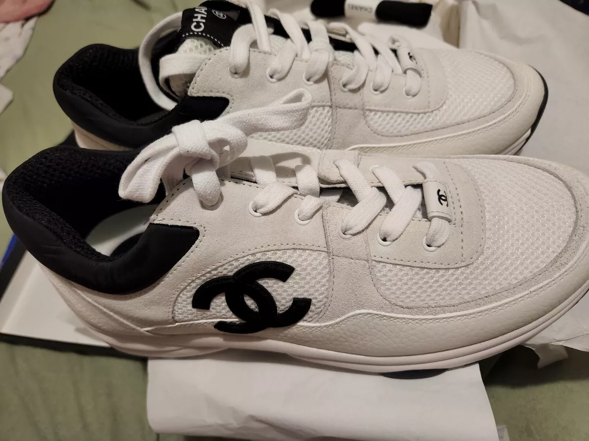 Leather trainers Chanel White size 37 EU in Leather - 27513274